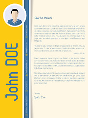 Image showing Modern cover letter resume with shadow design