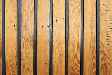 Image showing wooden texture with metal bars