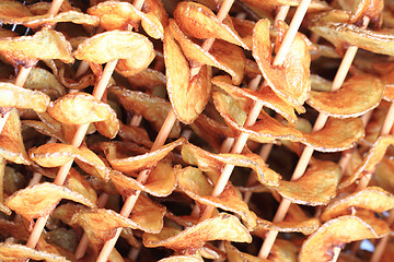 Image showing Homemade potato crisps