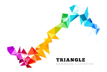 Image showing Vector abstract triangle background