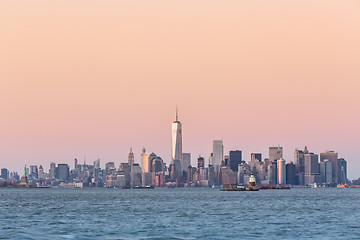 Image showing New York City Manhattan downtown skyline