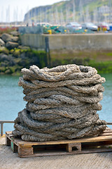 Image showing Old hawser rope