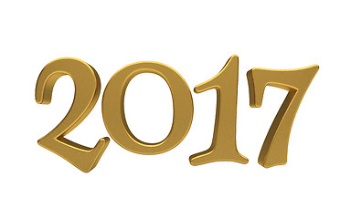 Image showing Gold 2017 lettering isolated