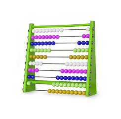 Image showing Old abacus on white