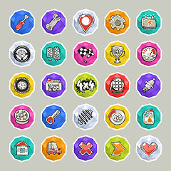 Image showing Cartoon Cars Icons Set2