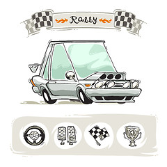 Image showing Cartoon Sport Car Set