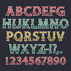 Image showing Halloween Colorful Bone Font