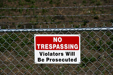 Image showing No trespassing - private property