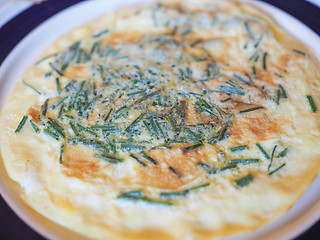 Image showing Omelette with chives