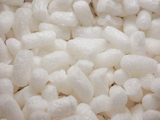 Image showing White polystyrene beads background