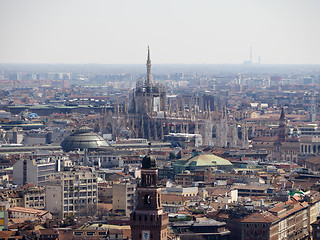 Image showing Milan aerial view