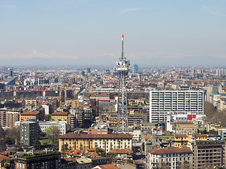 Image showing Milan aerial view