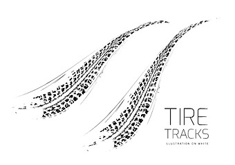 Image showing Tire tracks background