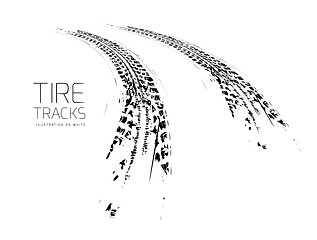 Image showing Tire tracks background