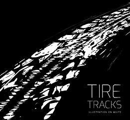 Image showing Tire tracks background