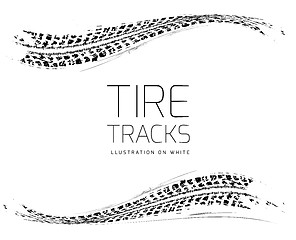 Image showing Tire tracks background