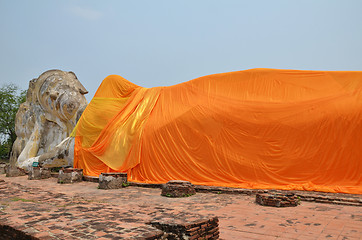 Image showing Wat Lokayasutharam is Temple of Reclining Buddha in Ayutthaya