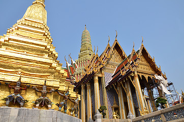 Image showing A golden pagoda, Grand Palace, Bangkok