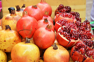 Image showing Ruby-red pomegranate already for sale