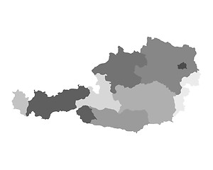 Image showing Map of Austria