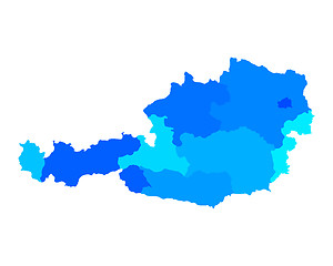 Image showing Map of Austria