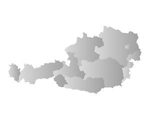 Image showing Map of Austria