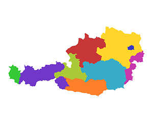 Image showing Map of Austria