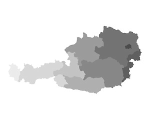 Image showing Map of Austria