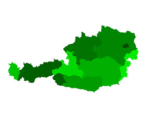 Image showing Map of Austria