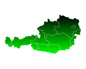 Image showing Map of Austria