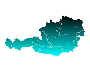 Image showing Map of Austria