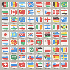 Image showing Set of World States Flags