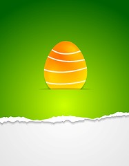 Image showing Easter egg vector green background
