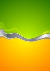 Image showing Abstract green and orange background