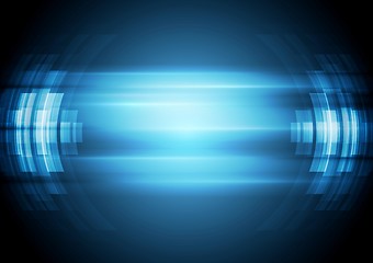 Image showing Abstract blue hi-tech background