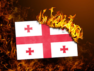 Image showing Flag burning - Georgia
