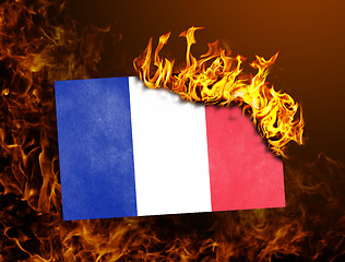 Image showing Flag burning - France