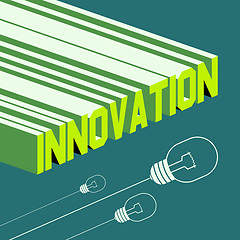 Image showing Innovation word. Abstract background with 3D-effect. Vector file