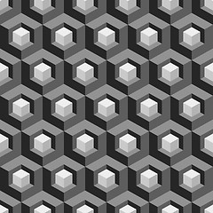 Image showing Honeycomb background 3d. Mosaic. 