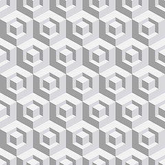 Image showing Abstract geometrical 3d white background.  Vector illustration. 