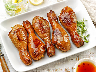 Image showing grilled chicken legs