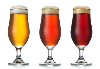 Image showing various beer glasses