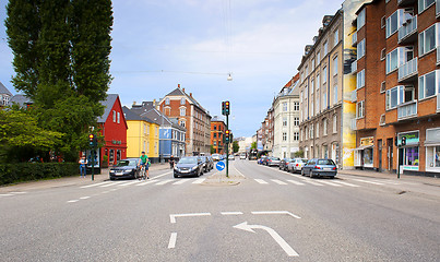 Image showing COPENHAGEN, DENMARK - JULY 3, 2014: Street in Copenhagen