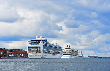 Image showing Cruise ships