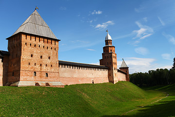 Image showing  fortress wall of the Novgorod Kremlin