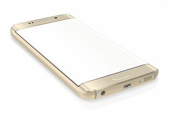 Image showing Gold Platinum Samsung Galaxy S6 Edge with blank screen