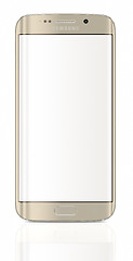 Image showing Gold Platinum Samsung Galaxy S6 Edge with blank screen