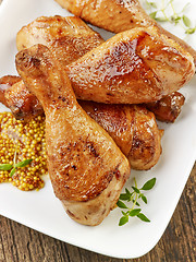 Image showing grilled chicken legs