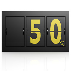 Image showing Airport display board 50 percent