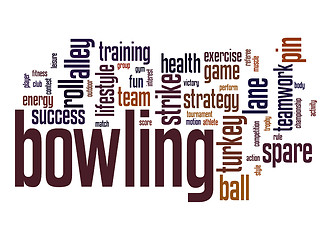 Image showing Bowling word cloud